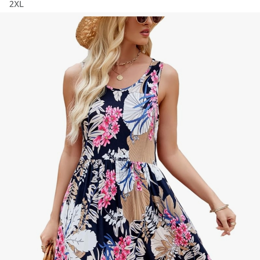 Amazon Pink and Orange One Shoulder Sundress